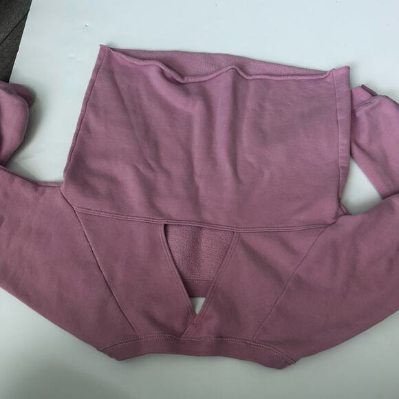 Abercrombie Kids Pink Open Back Sweatshirt Size 11/12 - Picture 4 of 4